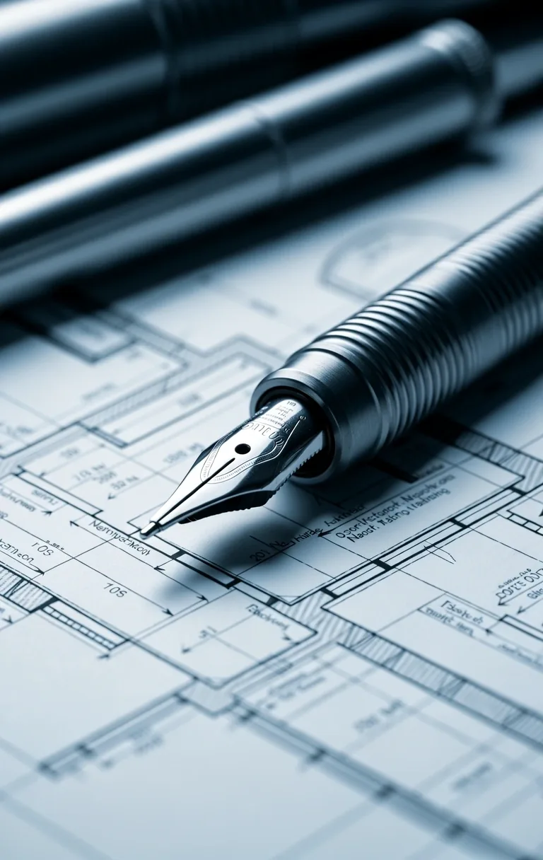 Architectural precision tool representing editorial detail